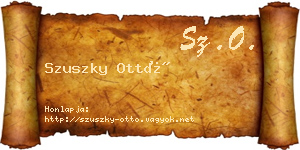 Szuszky Ottó névjegykártya